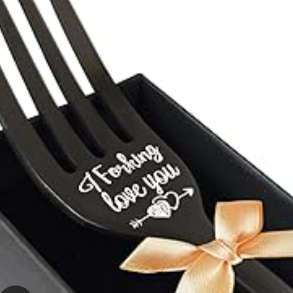 Gifts Him Her "I Forking Love You" Dinner Forks Funny Engraved Stainless Steel